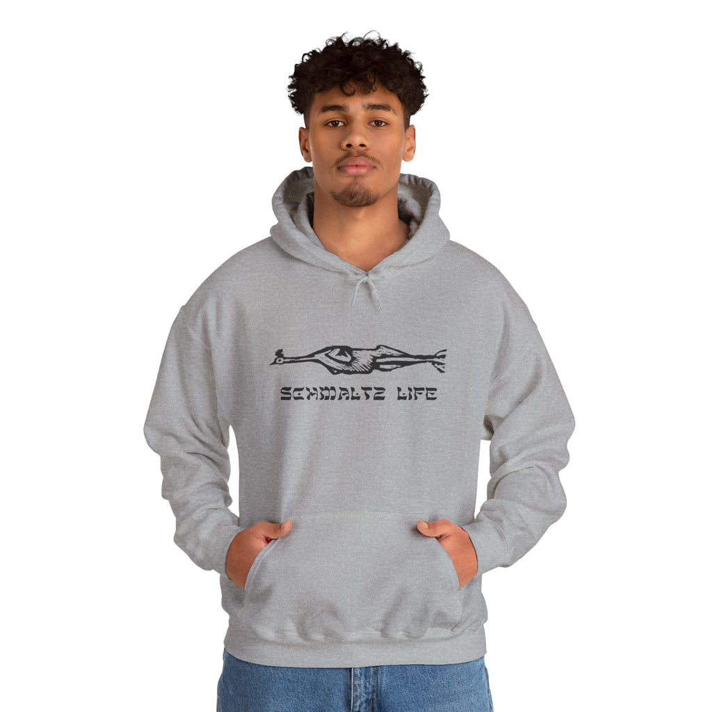 Schmaltz Life Hoodie — Chill Life Chicken Fat Logo