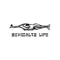 Schmaltz Life Black & White Kiss-Cut Sticker — Retro Chicken Fat Graphic