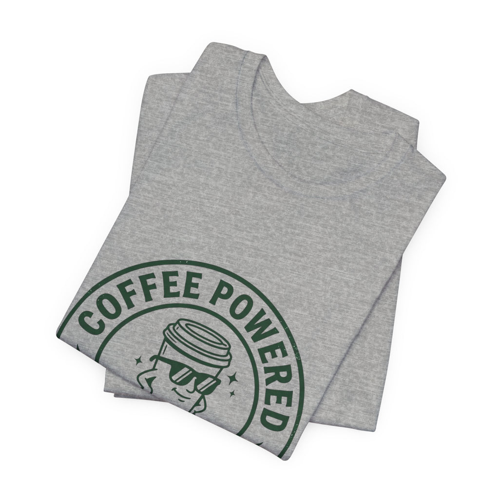 Coffee Powered Father Club T-Shirt | Father’s Day Dad Tee, Retro Badge