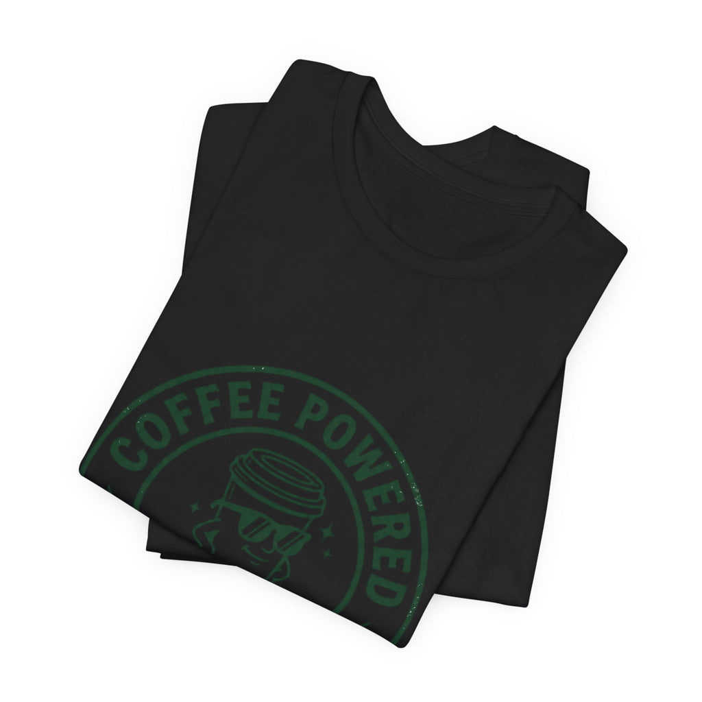 Coffee Powered Father Club T-Shirt | Father’s Day Dad Tee, Retro Badge