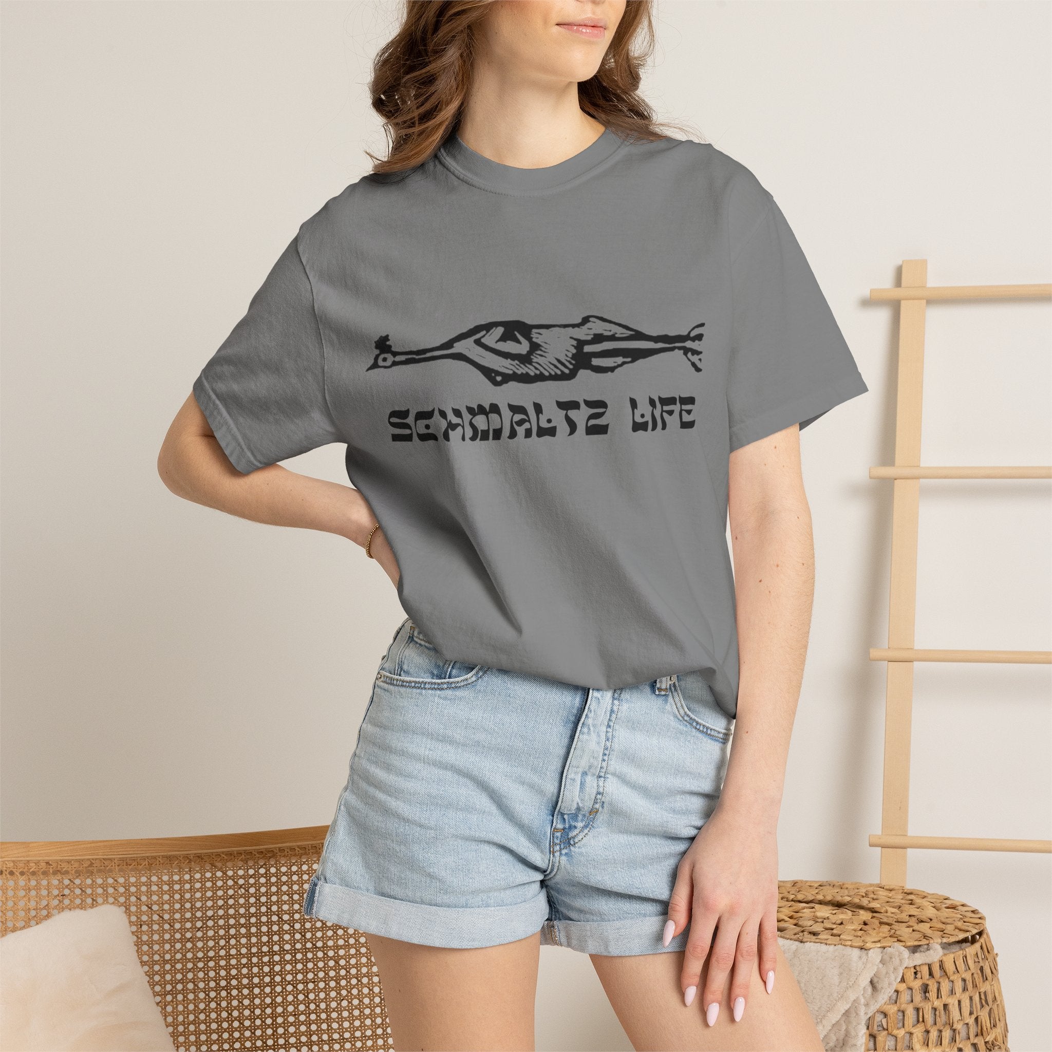 Schmaltz Life T‑Shirt — Vintage Chicken Fat Graphic Tee