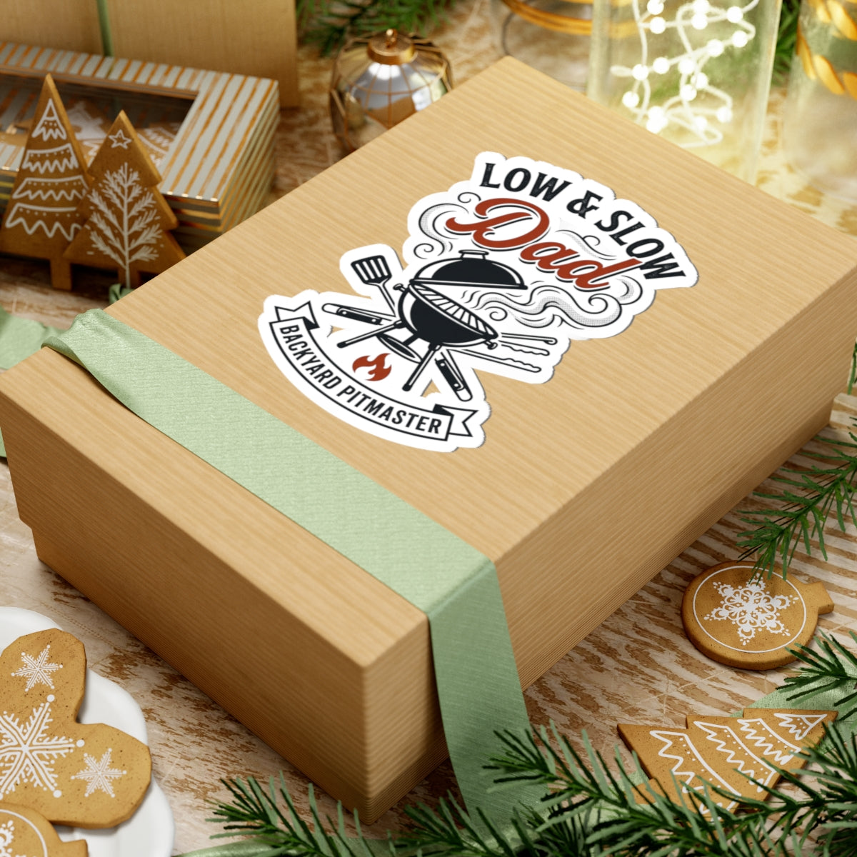 Low & Slow Dad Sticker | Backyard Pitmaster, Grilling Fathers Day