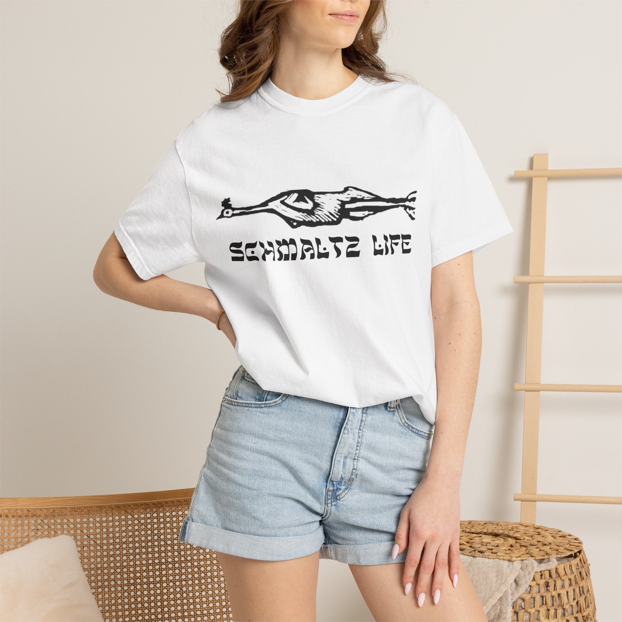 Schmaltz Life T‑Shirt — Vintage Chicken Fat Graphic Tee