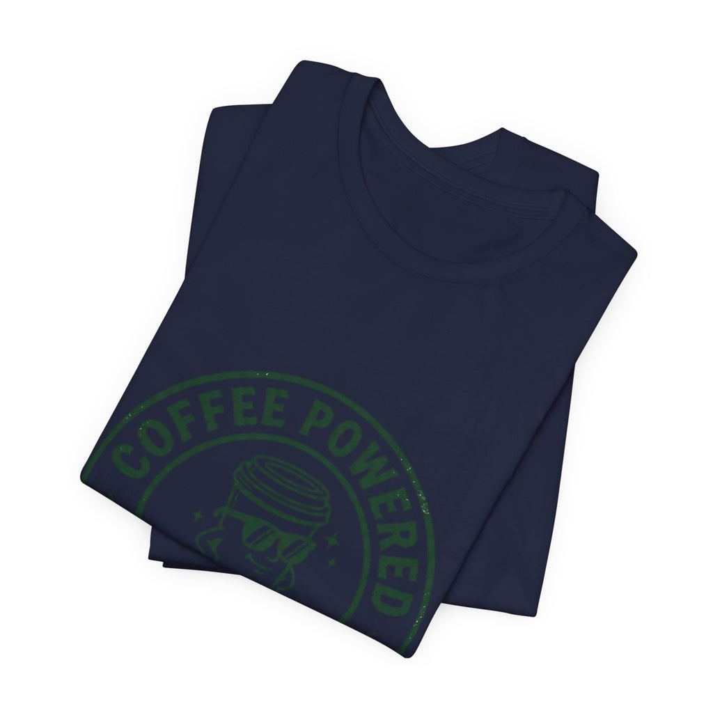 Coffee Powered Father Club T-Shirt | Father’s Day Dad Tee, Retro Badge