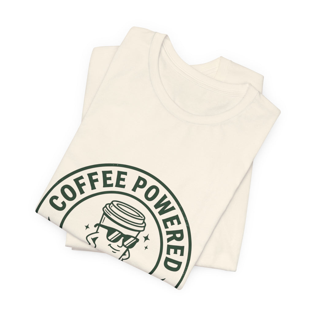 Coffee Powered Father Club T-Shirt | Father’s Day Dad Tee, Retro Badge