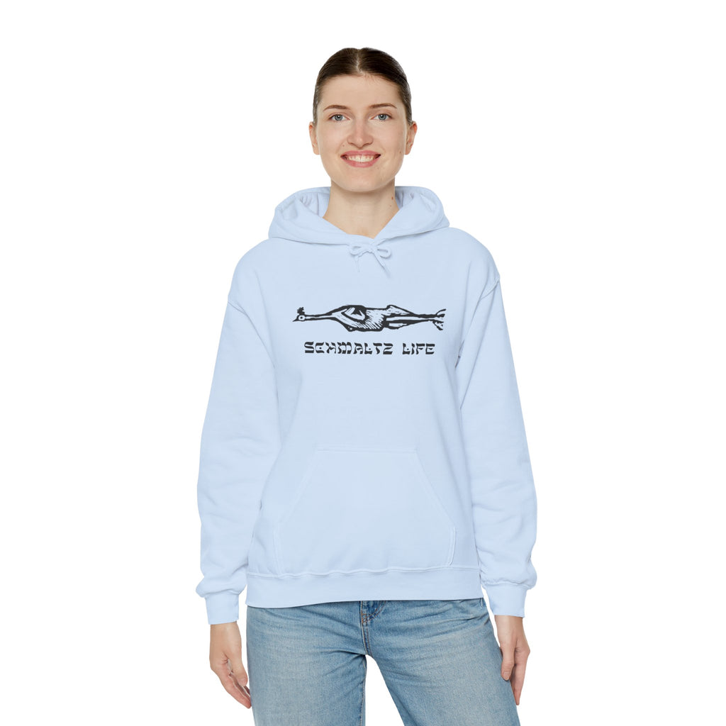 Schmaltz Life Hoodie — Chill Life Chicken Fat Logo