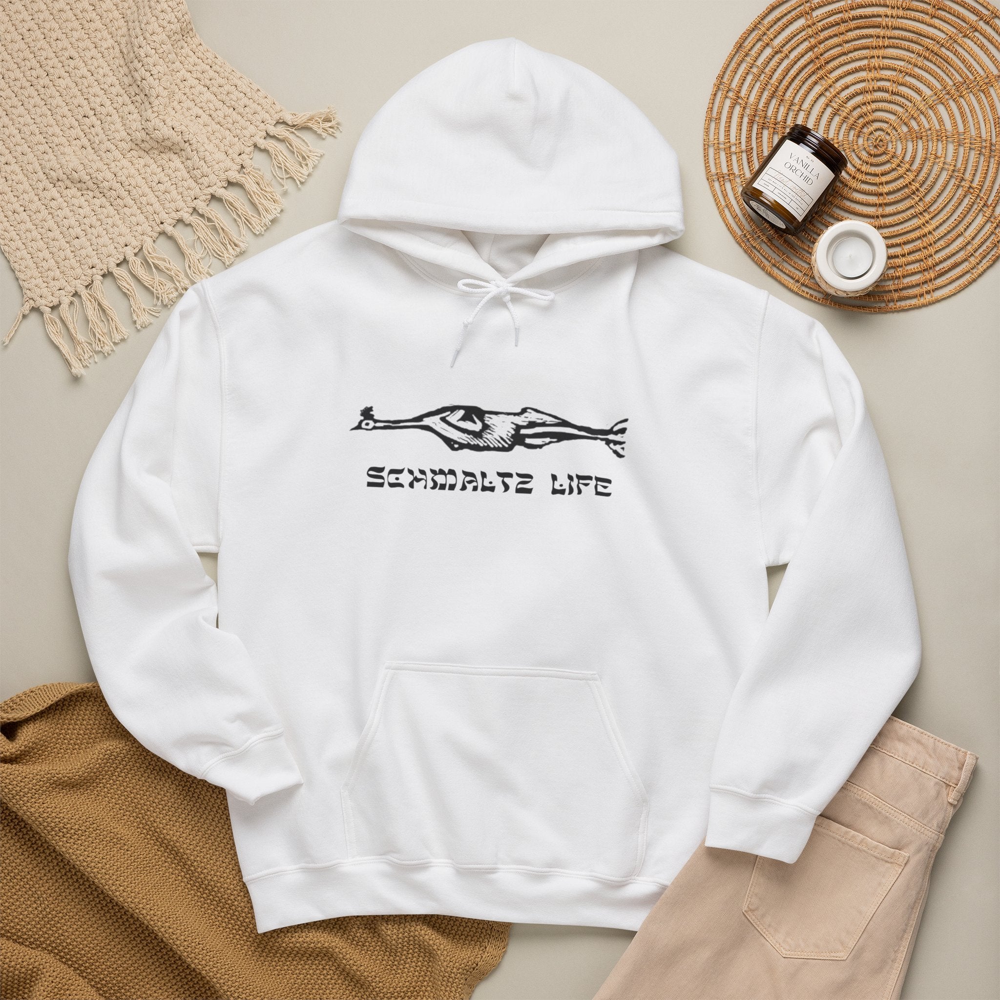 Schmaltz Life Hoodie — Chill Life Chicken Fat Logo